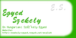 egyed szekely business card